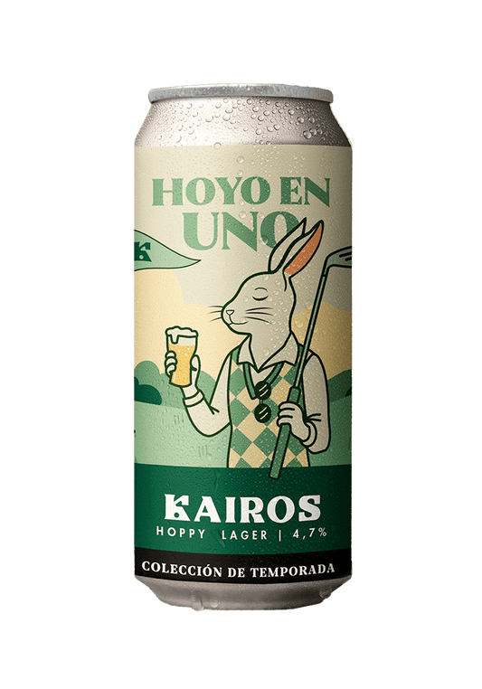 473cc Mayorista Hoyo en uno (Hoppy Lager) - Kairos Brewing