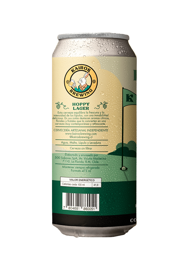 473cc Mayorista Hoyo en uno (Hoppy Lager) - Kairos Brewing